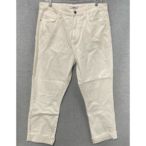 NEW Sam Edelman The Stiletto Straight High Rise White Ankle Jeans Size 14/32 - Picture 1 of 5